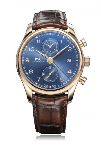 IWC Portugieser Chronograph Classic Red Gold / Blue / Bucherer IW3903-05