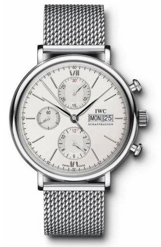 IWC Portofino Chronograph Stainless Steel / Silver / Mesh IW3910-05