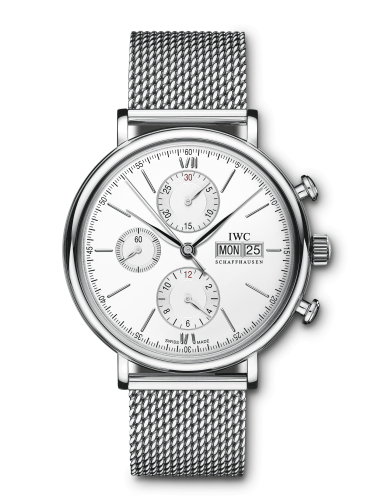 IWC Portofino Chronograph Stainless Steel / Silver / Milanese IW3910-28