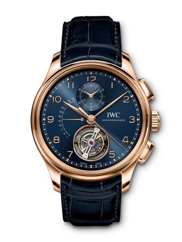 IWC Portugieser Tourbillon Rétrograde Chronograph Armor Gold / Blue / Boutique Edition IW3940-05