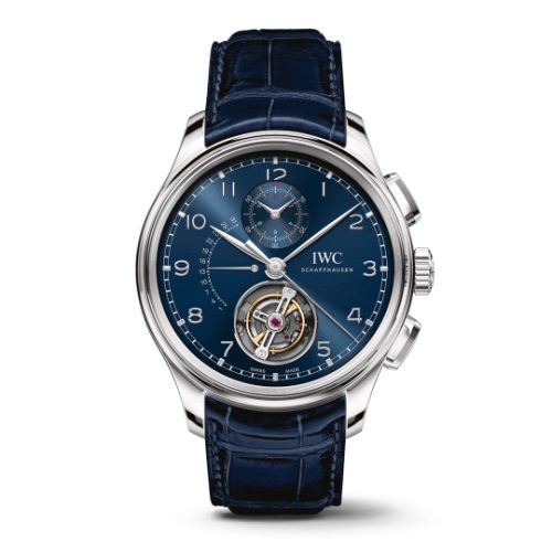 IWC Portugieser Tourbillon Rétrograde Chronograph Platinum / Blue IW3940-07