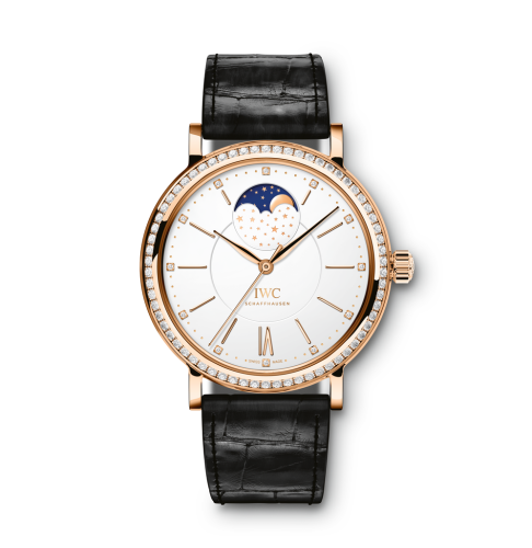 IWC Portofino Automatic Moon Phase 37 Red Gold / Diamond / Silver IW4590-09