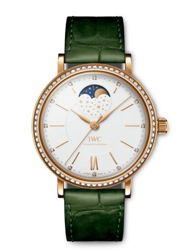 IWC Portofino Automatic Moon Phase 37 Red Gold / Diamond / Silver IW4590-14