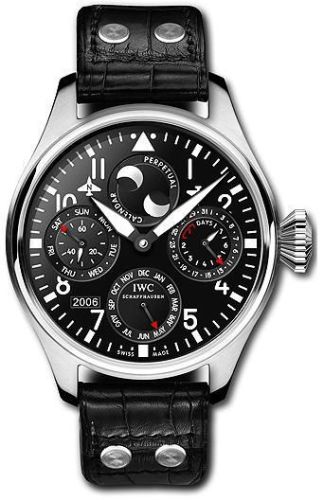 IWC Big Pilot Perpetual Calendar Stainless Steel / Black / Bucherer IW5026-07