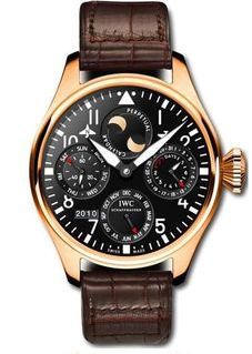 IWC Big Pilot Perpetual Calendar Red Gold / Black / Salto Angel IW5026-15