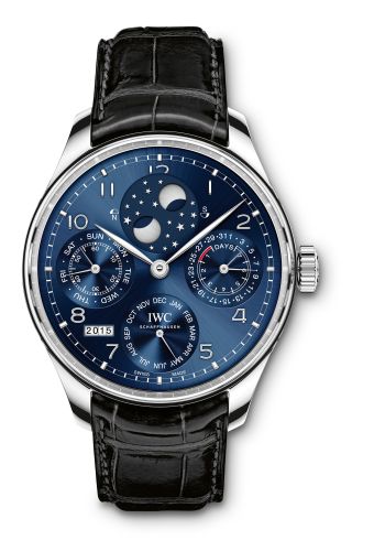 IWC Portugieser Perpetual Calendar Double Moon White Gold / Blue IW5034-01