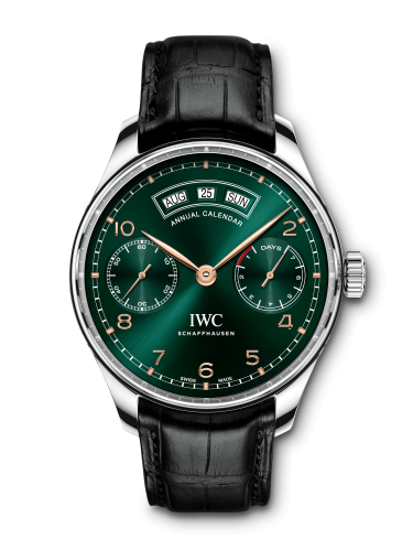 IWC Portugieser Annual Calendar Stainless Steel / Green / Middle East IW5035-10