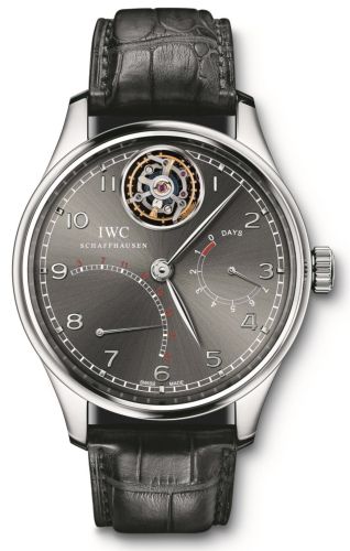 IWC Portuguese Tourbillon Mystère Rétrograde Platinum / Ardoise IW5044-01