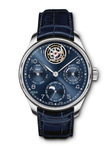 IWC Portuguese Perpetual Calendar Tourbillon Platinum / Blue IW5045-06