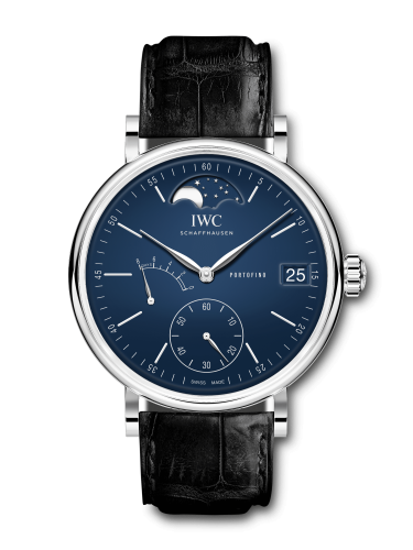 IWC Portofino Hand-Wound Eight Days Moonphase "150 Years" Stainless Steel / Blue IW5164-05