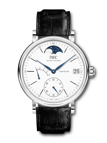 IWC Portofino Hand-Wound Eight Days Moonphase 150 Years Stainless Steel / White IW5164-06