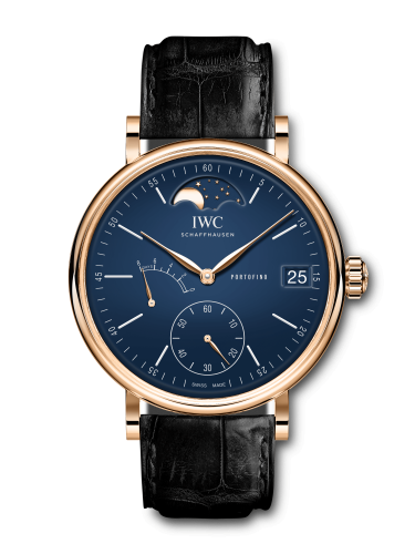 IWC Portofino Hand-Wound Eight Days Moonphase 150 Years Red Gold / Blue IW5164-07