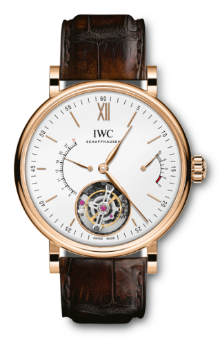 IWC Portofino Hand-Wound Tourbillon Rétrograde Red Gold / Silver IW5165-01