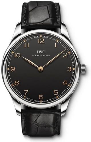IWC Portugieser Hand-Wound Pure Classic Stainless Steel / Black IW5703-02