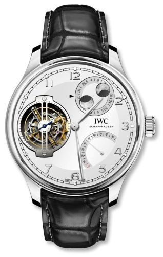 IWC Portugieser Constant-Force Tourbillon Double Moon Platinum / Silver IW5901-05