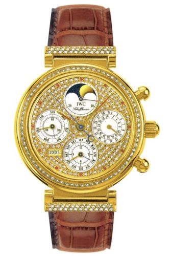 IWC Da Vinci Perpetual Yellow Gold / Diamond / Paved / Italian IW8153-06