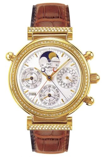 IWC Da Vinci Perpetual Rattrapante Yellow Gold / Diamond / Silver / English IW8154-03