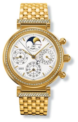 IWC Da Vinci Perpetual Yellow Gold / Diamond / White / German / Bracelet IW9253-01