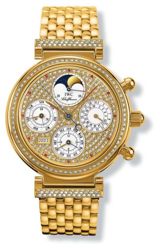 IWC Da Vinci Perpetual Yellow Gold / Diamond / Paved / German / Bracelet IW9253-06