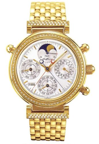 IWC Da Vinci Perpetual Rattrapante Yellow Gold / Diamond / Silver / French / Bracelet IW9255-04
