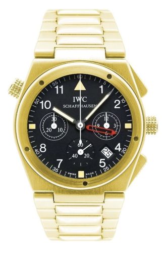 IWC Ingenieur Mecaquartz Chronograph Alarm Yellow Gold / Black / Bracelet IW9515-01