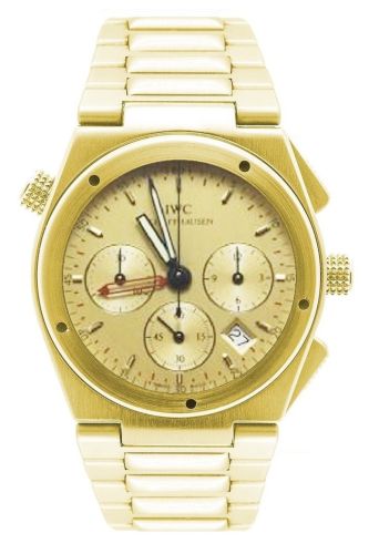 IWC Ingenieur Mecaquartz Chronograph Alarm Yellow Gold / Champagne / Bracelet IW9515-03