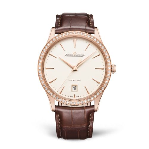 Jaeger-LeCoultre Master Ultra Thin Date Red Gold - Diamond / Eggshell / Alligator 1232501