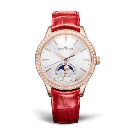 Jaeger-LeCoultre Master Ultra Thin Moon 36 Pink Gold - Diamond / Silver / Alligator 1242501
