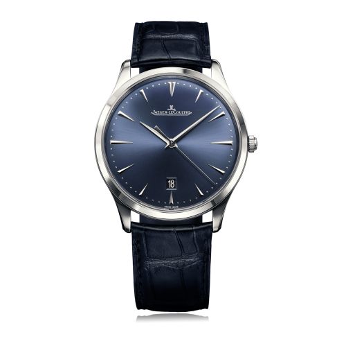 Jaeger-LeCoultre Master Ultra Thin Date Stainless Steel / Bucherer Blue 128848S
