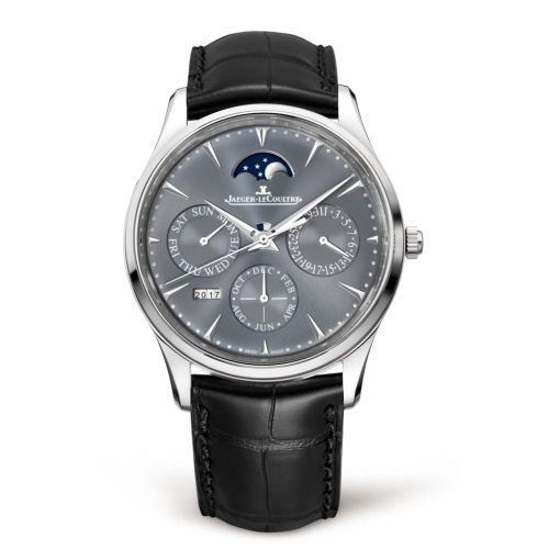 Jaeger-LeCoultre Master Ultra Thin Perpetual White Gold / Grey / Alligator 130354J