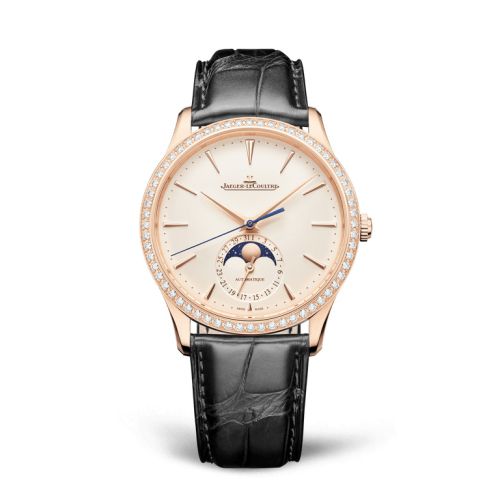 Jaeger-LeCoultre Master Ultra Thin Moon Pink Gold - Diamond / Eggshell / Alligator 1362503