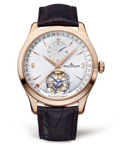 Jaeger-LeCoultre Master Tourbillon Dual Time Pink Gold / Silver / Alligator 1562421