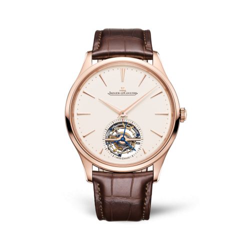 Jaeger-LeCoultre Master Ultra Thin Tourbillon Pink Gold / Eggshell / Alligator 1682410