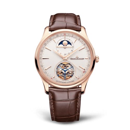 Jaeger-LeCoultre Master Ultra Thin Tourbillon Moon Pink Gold / Eggshell / Alligator 169241J