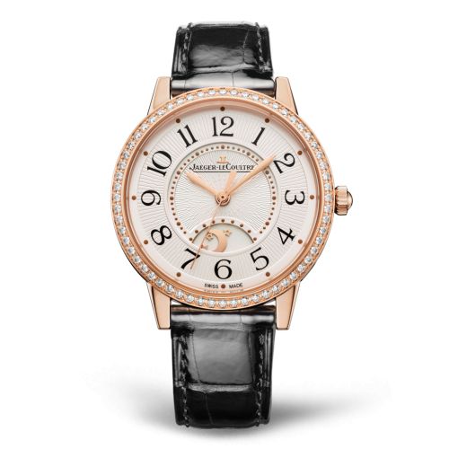 Jaeger-LeCoultre Rendez-Vous Night & Day Medium Pink Gold - Diamond / Silver / Alligator 3442430
