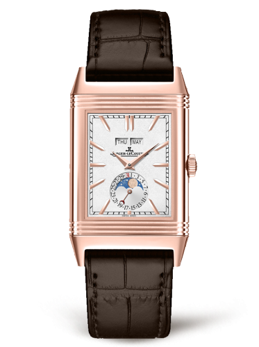 Jaeger-LeCoultre Reverso Tribute Calendar Pink Gold / Silver / Alligator 3912420