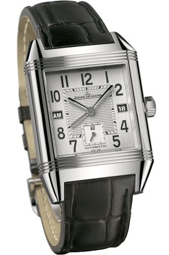 Jaeger-LeCoultre Reverso Squadra Hometime Stainless Steel / Silver / Alligator 7008420