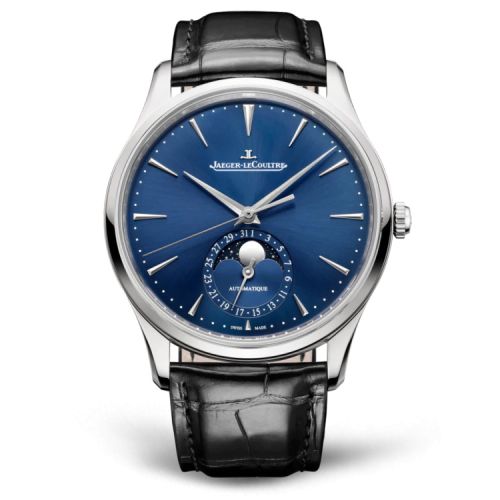 Jaeger-LeCoultre Master Ultra Thin Moon Stainless Steel / Blue / Alligator Q1368480