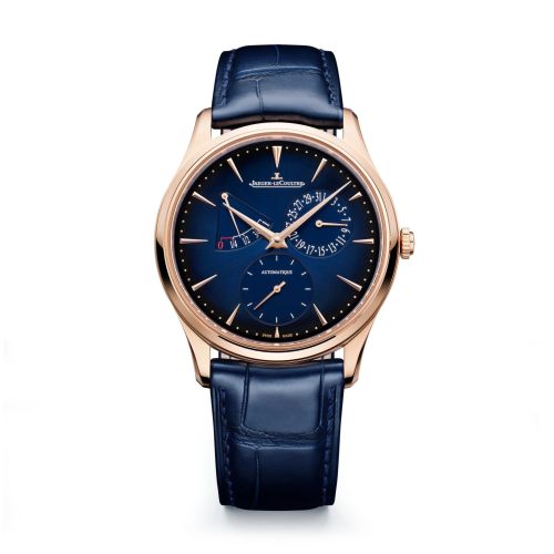 Jaeger-LeCoultre Master Ultra Thin Réserve de Marche Pink Gold / Gradient Blue / Alligator Q137258J