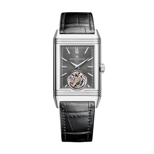 Jaeger-LeCoultre Reverso Tribute Tourbillon Stainless Steel / Grey Q392845J