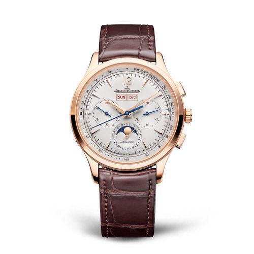 Jaeger-LeCoultre Master Control Chronograph Calendar Pink Gold / Silver / Alligator Q4132530