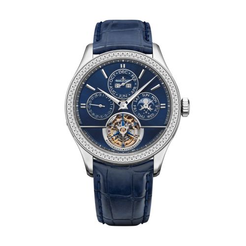 Jaeger-LeCoultre Master Grande Tradition Tourbillon Cylindrique Quantième Perpétuel Platinum - Diamond / Blue Q5246508