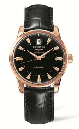 Longines Conquest Heritage Pink Gold Black L1.611.8.52.4