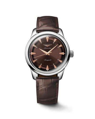 Longines Conquest Heritage 38 Stainless Steel / Brown L1.649.4.62.2