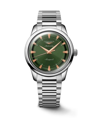 Longines Conquest Heritage 40 Stainless Steel / Green / Bracelet L1.650.4.02.6