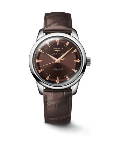 Longines Conquest Heritage 40 Stainless Steel / Brown L1.650.4.62.2