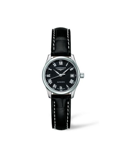 Longines Master Collection Date 25.5 Stainless Steel / Black - Roman L2.128.4.51.7