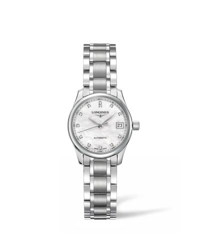 Longines Master Collection Date 25.5 Stainless Steel / MOP / Bracelet L2.128.4.87.6