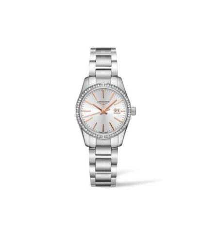 Longines Conquest Classic Quartz 29.5 Stainless Steel - Diamond / Silver L2.286.0.72.6
