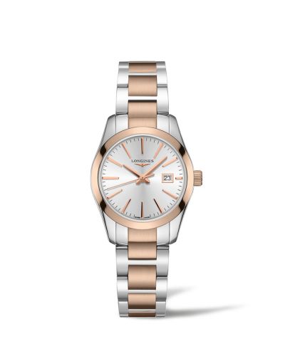 Longines Conquest Classic Quartz 29.5 Stainless Steel / Red Gold PVD / Silver L2.286.3.72.7